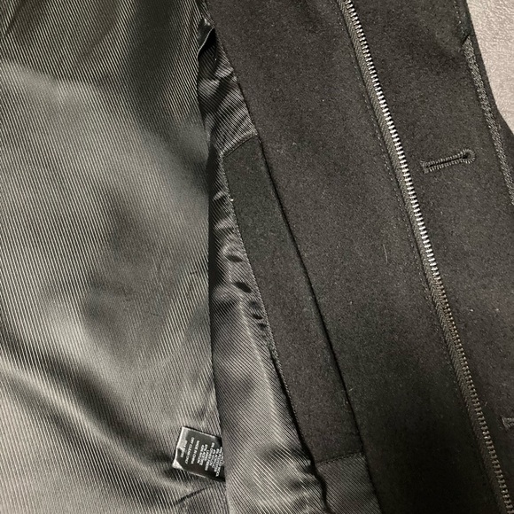 Express Wool Coat Men’s Size Small Black - Picture 14 of 16